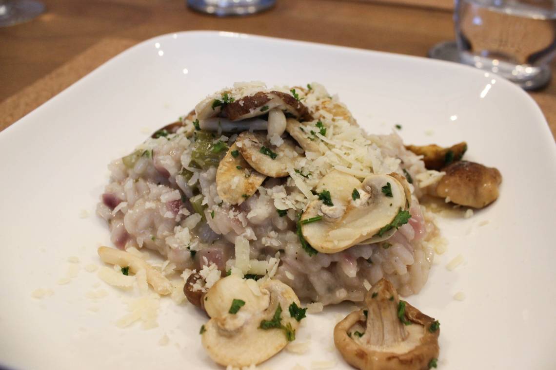 Wilde champignons risotto met heerlijke Italiaanse wijn - Vat je &amp;#39;m